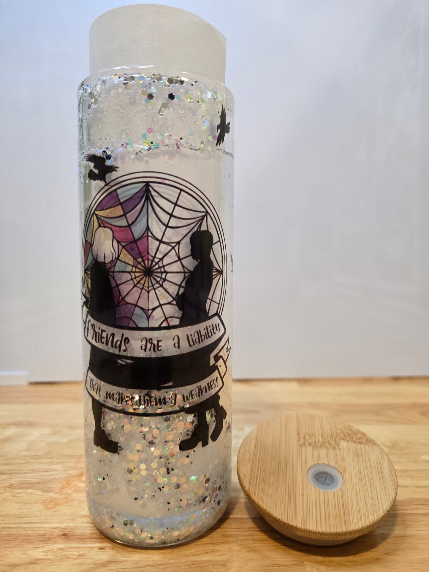 It's Wednesday - Friends are Liabilities Snowglobe Tumbler