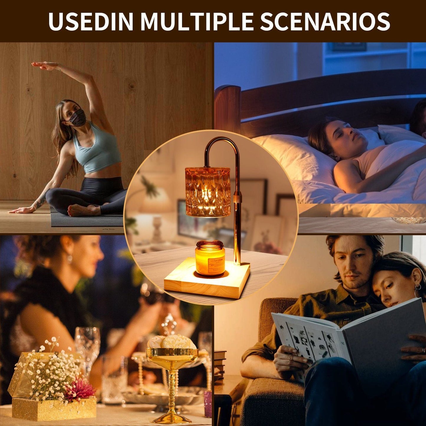 LONGRV Crystal Candle Warmer Lamp for Scented Wax