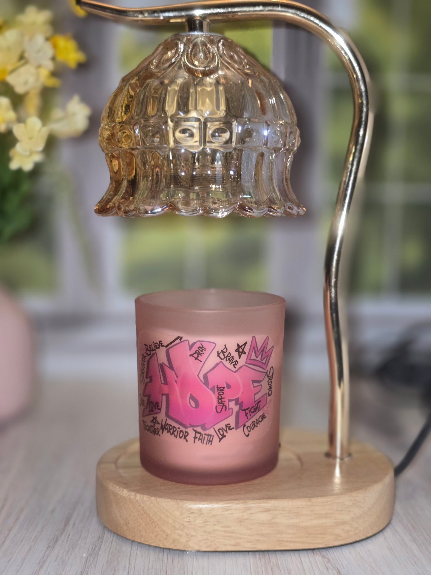 Pink Ribbon Candles