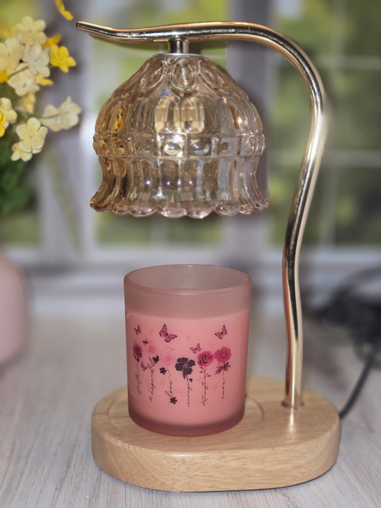 Pink Ribbon Candles