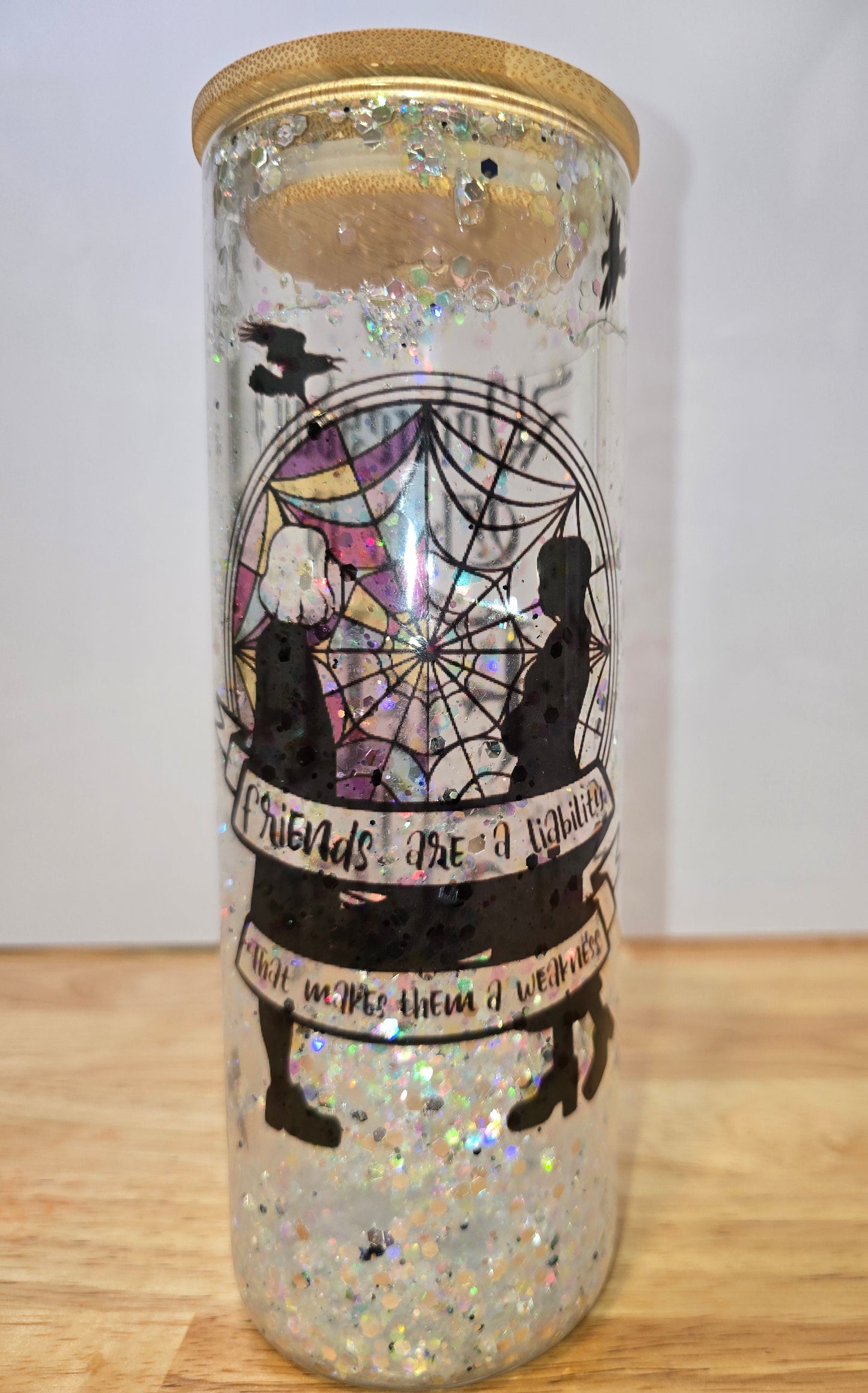 It's Wednesday - Friends are Liabilities Snowglobe Tumbler