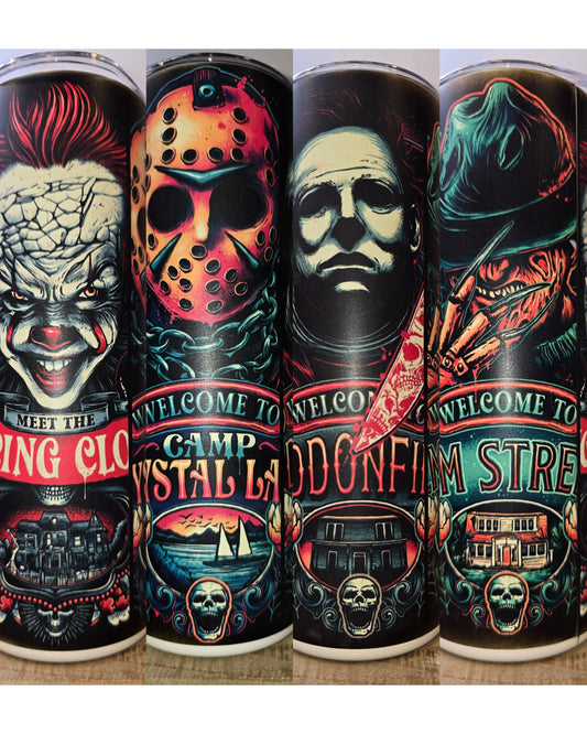 Iconic Horror Villains Tumbler (Glow in the Dark)